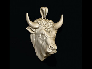 Bull pendant 3D प्रिंट मॉडल