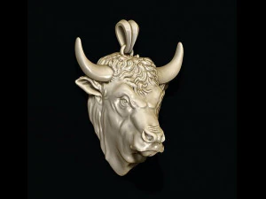 Bull pendant 3D Print Model