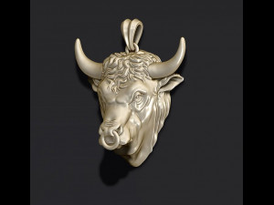 Bull pendant 3D प्रिंट मॉडल