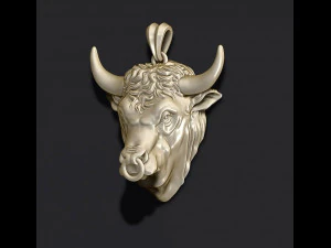 Bull pendant 3D Print Model