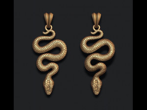 Snake pendant 3D Print Model