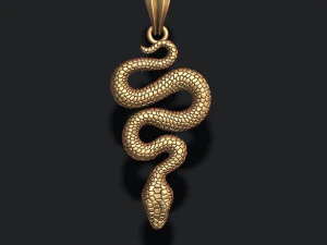 Snake pendant 3D Print Model