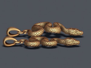 Snake pendant 3D-Druckmodell