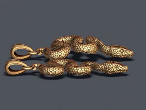 Snake pendant 3D Print Model