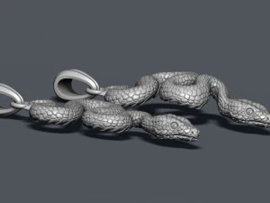Snake pendant 3D Print Model