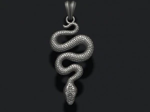 Snake pendant 3D Print Model