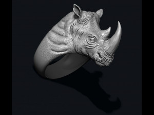 Rhino ring 3Dプリントモデル