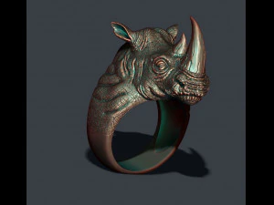 Rhino ring 3D Print Model