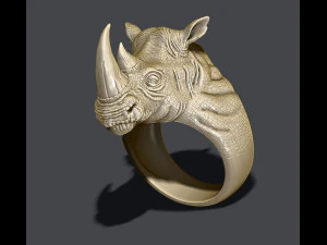 Rhino ring 3D Print Model
