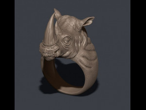 Rhino ring Model Cetak 3D