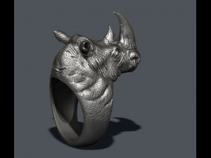 Rhino ring Model Cetak 3D