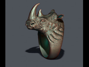 Rhino ring Model Cetak 3D