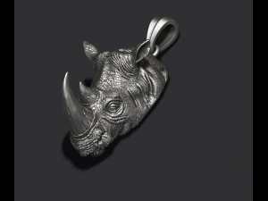 Rhino pendant 3D प्रिंट मॉडल