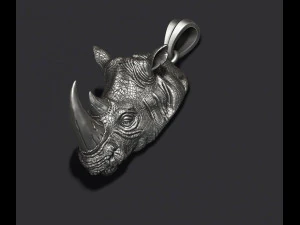 Pingente rinoceronte Modelo de Impressão 3D