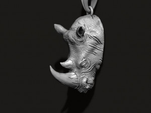 Rhino pendant 3D प्रिंट मॉडल