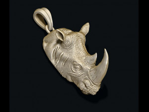 Rhino pendant 3D प्रिंट मॉडल