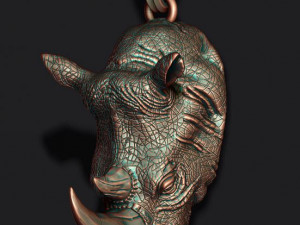 Rhino pendant 3D प्रिंट मॉडल