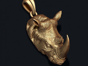 Rhino pendant 3D प्रिंट मॉडल