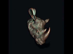 Rhino pendant 3D प्रिंट मॉडल