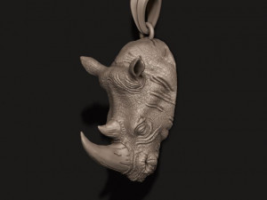Rhino pendant 3D प्रिंट मॉडल