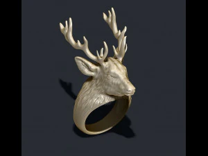 Deer ring 3D Print Model