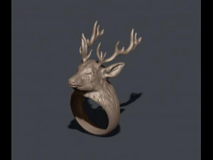 Deer ring 3D Print Model