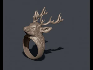 Deer ring 3D Print Model