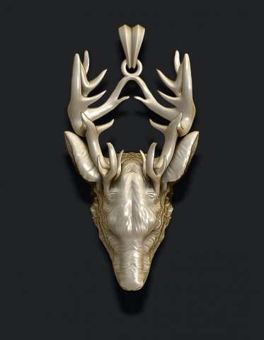 Deer pendant Modelo de impresión 3D .c4d .max .obj .3ds .fbx .stl .blend