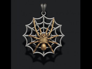 Spider pendant web 3Dプリントモデル