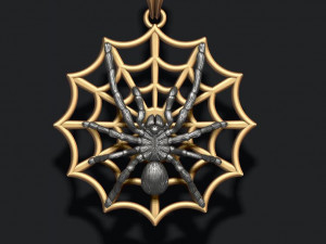 Spider pendant web 3D प्रिंट मॉडल