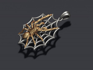 Spider pendant web 3D प्रिंट मॉडल
