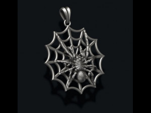 Spider pendant web 3D प्रिंट मॉडल