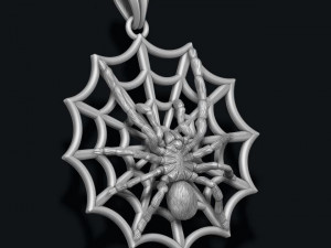 Spider pendant web 3D प्रिंट मॉडल