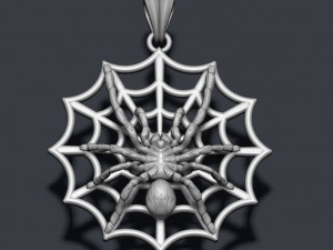 Spider pendant web 3D प्रिंट मॉडल