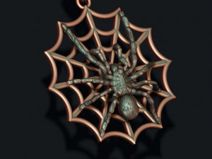 Spider pendant web 3D प्रिंट मॉडल