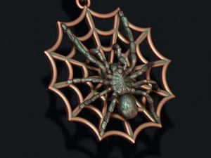 Spider pendant web 3D Print Model