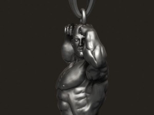 Bodybuilder pendant 3Dプリントモデル