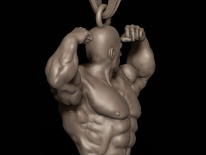 Bodybuilder pendant 3Dプリントモデル