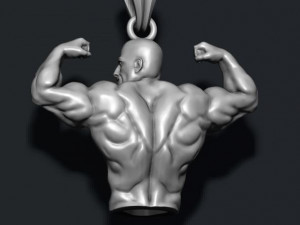 Bodybuilder pendant 3Dプリントモデル
