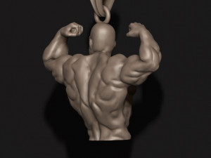 Bodybuilder pendant 3Dプリントモデル