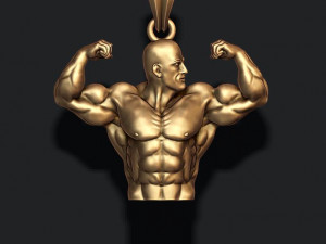 Bodybuilder pendant 3D Print Model