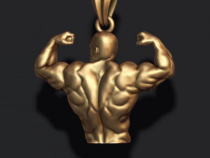 Bodybuilder pendant 3Dプリントモデル