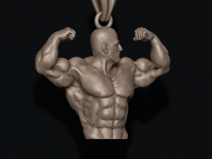 Bodybuilder pendant 3Dプリントモデル