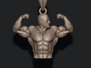 Bodybuilder pendant 3Dプリントモデル