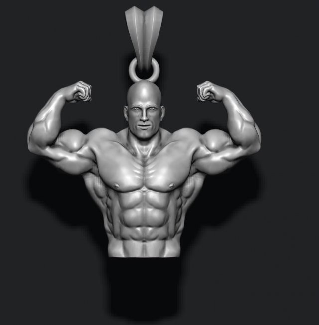 Bodybuilder pendant 3D प्रिंट मॉडल .c4d .max .obj .3ds .fbx .stl .blend 