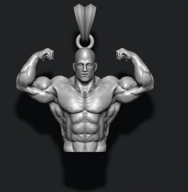 Bodybuilder pendant 3D Print Model .c4d .max .obj .3ds .fbx .stl .blend 