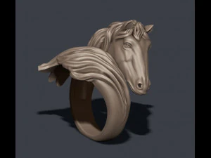 말 반지 3D 프린트 모델