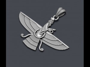 Faravahar ahura mazda pendant 3d print model 3D Принт Модель
