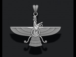 Faravahar ahura mazda pendant 3d print model 3D Принт Модель
