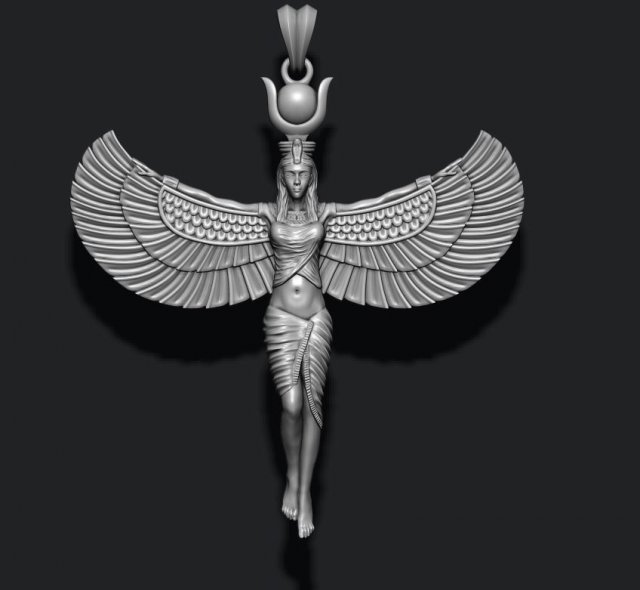 Isis pendant 3D Print Model .c4d .max .obj .3ds .fbx .stl .blend 